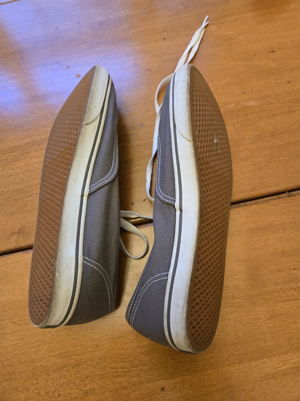 Vans Classic Gray Canvas Lace-Up Sneakers - Picture 2 of 3